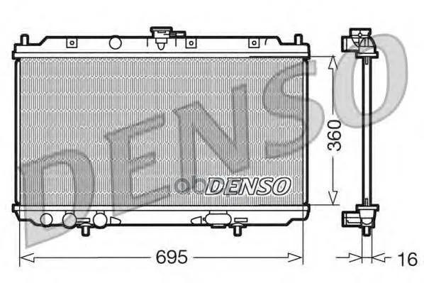 Радиатор Системы Охлаждения Nissan: Almera Ii(N16) 1.5/1.8 00-, Almera Ii Hatchback(N16) 1.5/1.8 00- Denso арт. DRM46012