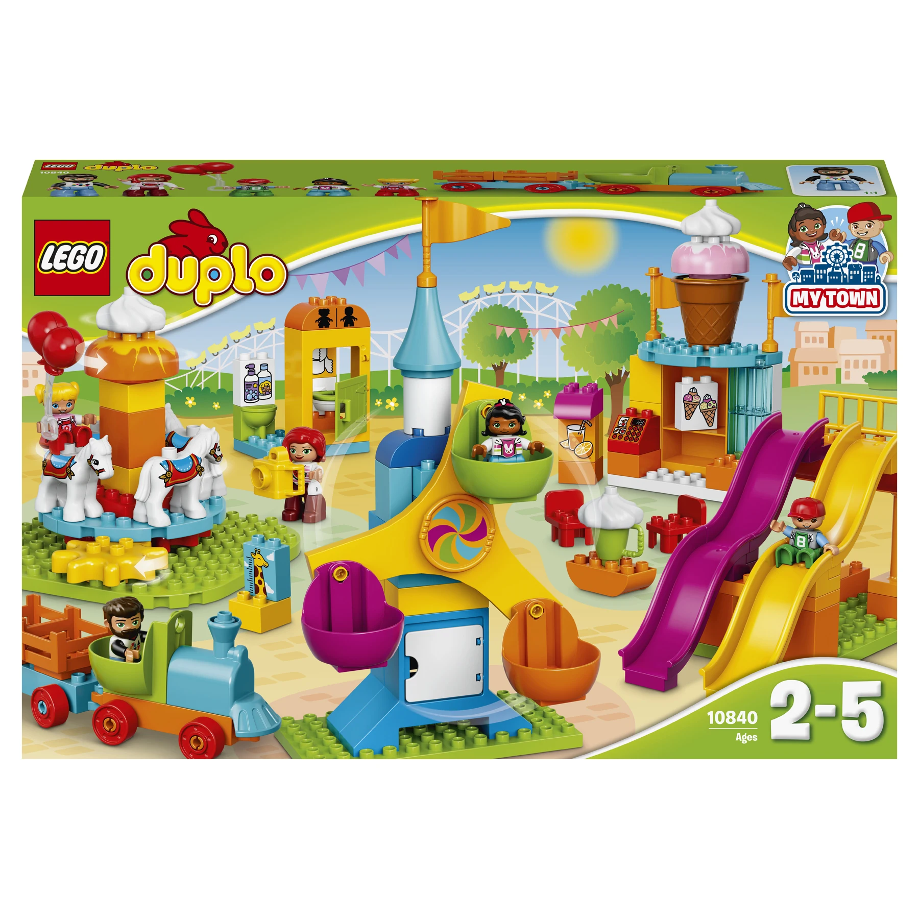 Designer Lego Duplo Town Big Amusement Park Blocks Aliexpress