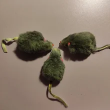 Pet-Toys Tail-Mice False-Mouse Sound Cat Real-Rabbit-Fur 5pcs Soft with for Dogs Long-Haired