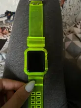 Correa de silicona transparente para Apple Watch Series Se 6 5 4 3 2, banda de 40mm 44mm para Iwatch Se 5 4 3, Correa impermeable de 38mm 42mm