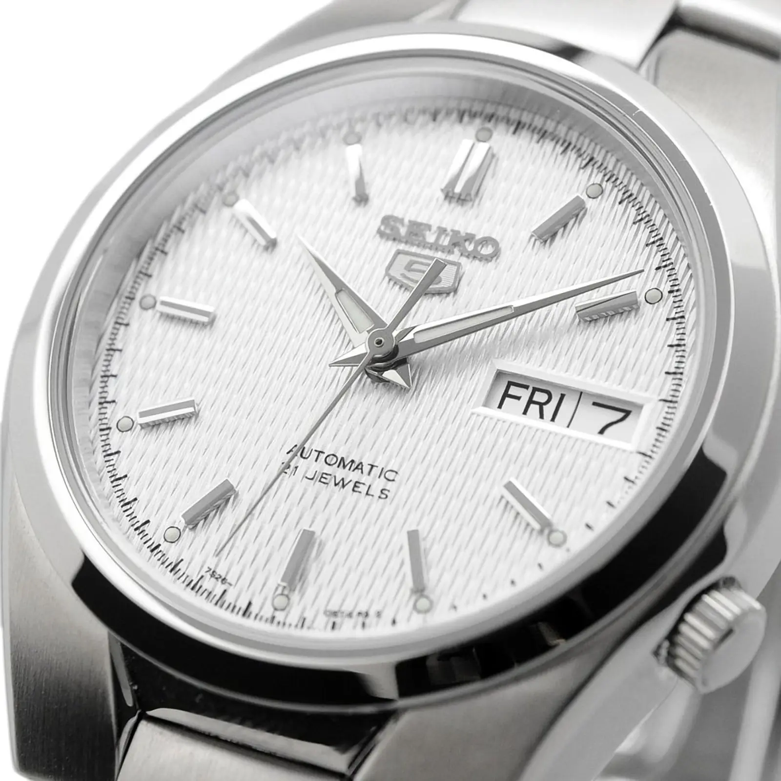 Jam Tangan Otomatis Pria Seiko 5 SNK601K1 Dial Tali Baja Putih 37Mm Seiko 5  SNK601K1 Mekanisme Tampak Belakang Otomatis|Jam Tangan mekanik| - AliExpress