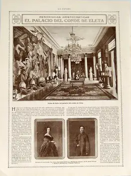 

Cutout Magazine Sphere 1916. The Palace of the Count of Eleta-Monte-Christ