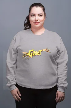

Angemiel Wear Lightning Groot Gray Female Sweatshirt
