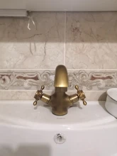 Antique Faucet Mixer Basin Sink Black Bathroom Bronze Vintage Brushed Crane Swan Hot-And-Cold-Water-Crane