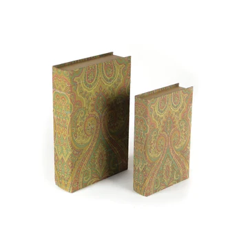 

SET 2 boxes book CASHMERE RECTANGULAR with lid 22X33X7