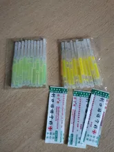 10 unids/bolsa 4,5*40mm luciérnagas para pesca flotador luz fluorescente luces de barra flotante de noche barra que brilla en la oscuridad