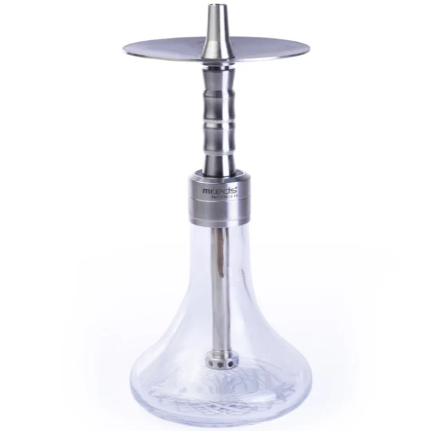 

MR EDS Model E23 SMALL KING STEEL SERIES Professional Hookah Set, Stainless Steel Shisha Pipe, Chicha Quality Glass