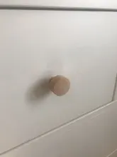 Wooden Cabinet Wardrobe-Knobs Drawer-Handle Furniture Hardware Round Natural for 8/12pcs