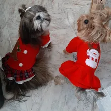 Costume Dog Shirt Dress Christmas Cat-Coat Couple for Small Cats Terrier Ropa Para Perro