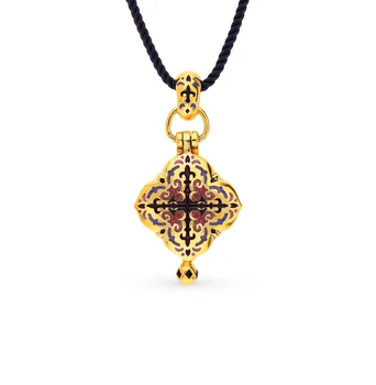 

Silver Pendant with enamel sunlight sample 960