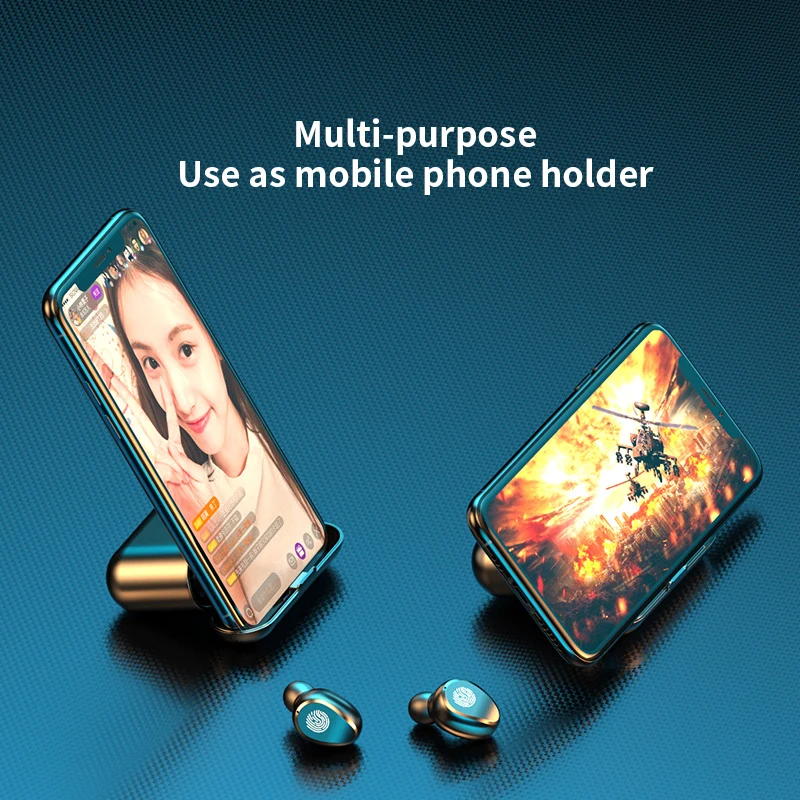 2000mAh Wireless Headphones Bluetooth Earphones V5 1 Stereo 9D TWS LED Sports Waterproof Earbuds Headsets Earphone Headphone