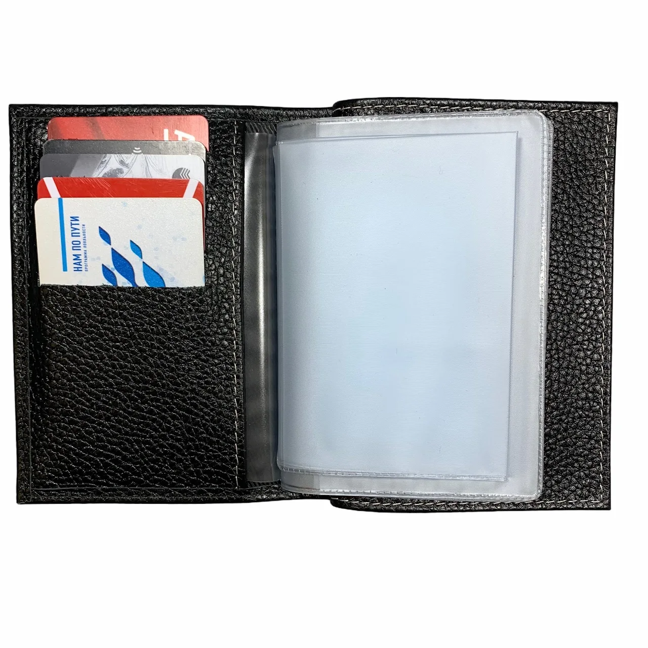 Couverture pour Document automatique et passeport unisexe en cuir ► Photo 3/5