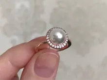 Huitan romántico anillos de perlas simuladas para las mujeres de lujo aniversario de boda accesorios anillos de compromiso para venta al por mayor