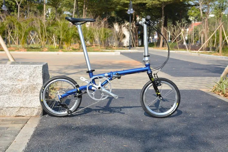 U9851240db69e4ae1b362428dc840d532U Fnhon Gust CR-MO Steel Folding Bike 16" 305 349 Minivelo Mini velo Bike Urban Commuter Bicycle V Brake 9 Speed