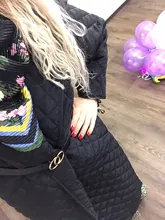 Fit Coat Spring Women Parkas Cotton-Padded Black Autumn Long Fashion EAM New Loose 19a-A319