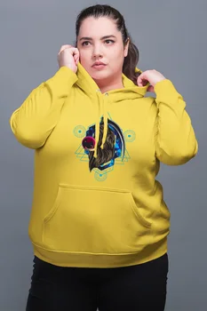 

Angemiel Wear Cosmic Sphere Grim Reaper Yellow Women 'S Hooded Sweatshirt