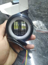 Luz LED redonda resistente al agua, barra de Ojos de Ángel, foco para motocicleta, todoterreno, coche, barco, luz de trabajo, 2 uds./1 Uds.