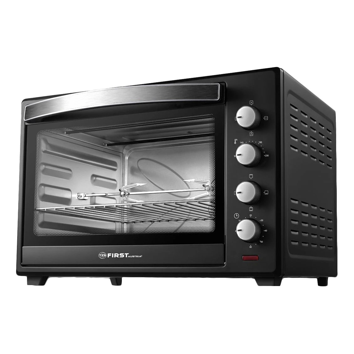 Мини печь FIRST FA 5047 Black (Мощность 2200 Вт объем духового шкафа 60 л 6 режимов нагрева