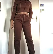 Hirigin-Conjuntos de moda de Invierno para mujer, chándal Sudadera con capucha y pantalones de chándal, conjunto deportivo informal, 2 piezas, 2020