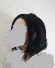 Halo Lady-Clip de belleza para mujer, cabello humano con explosión de flequillo, pieza central, pelo lacio brasileño no Remy para la pérdida de cabello
