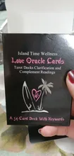 Tarjetas de oráculo del amor, baraja de oráculo de la isla de tiempo de bienestar, clarificación y complemento de lectura, cubierta con juegos de palabras clave