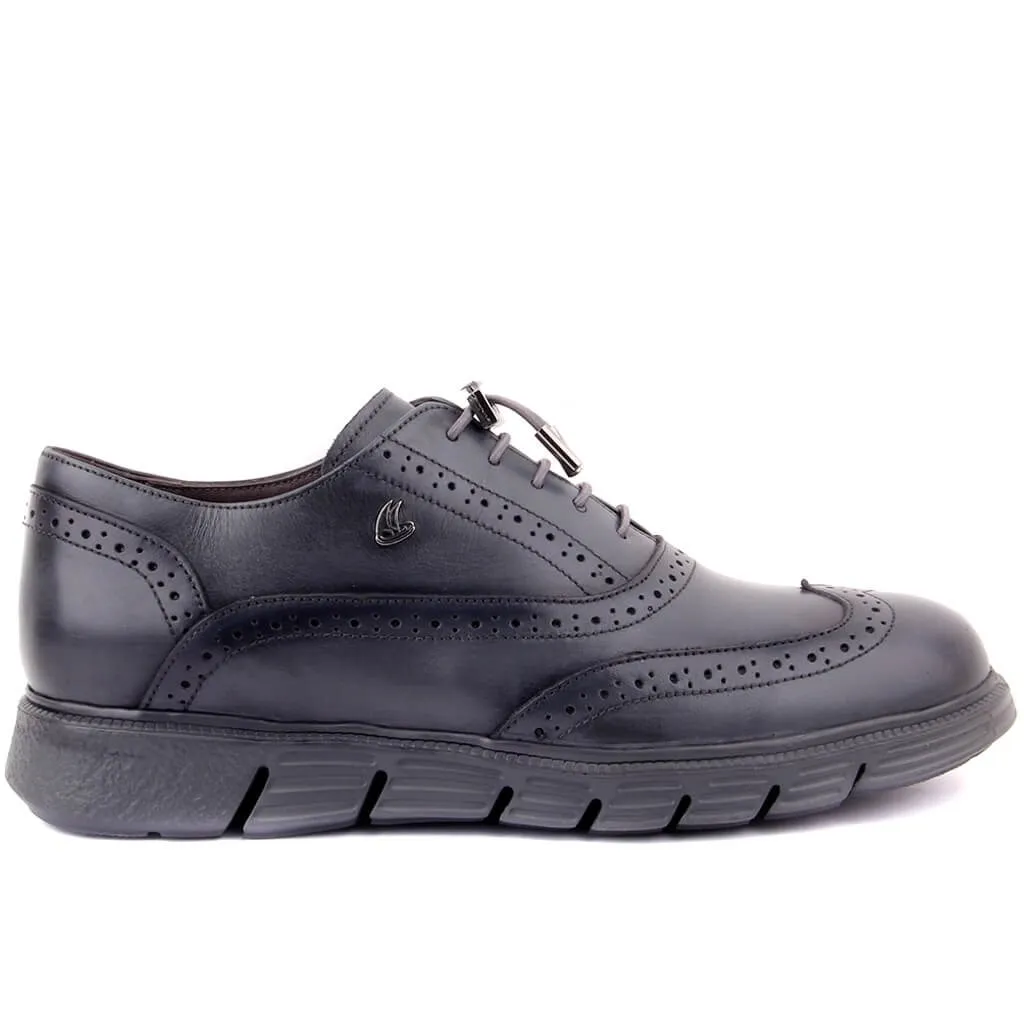 Sail Lakers-Gray Leather Man Casual Shoes | Обувь