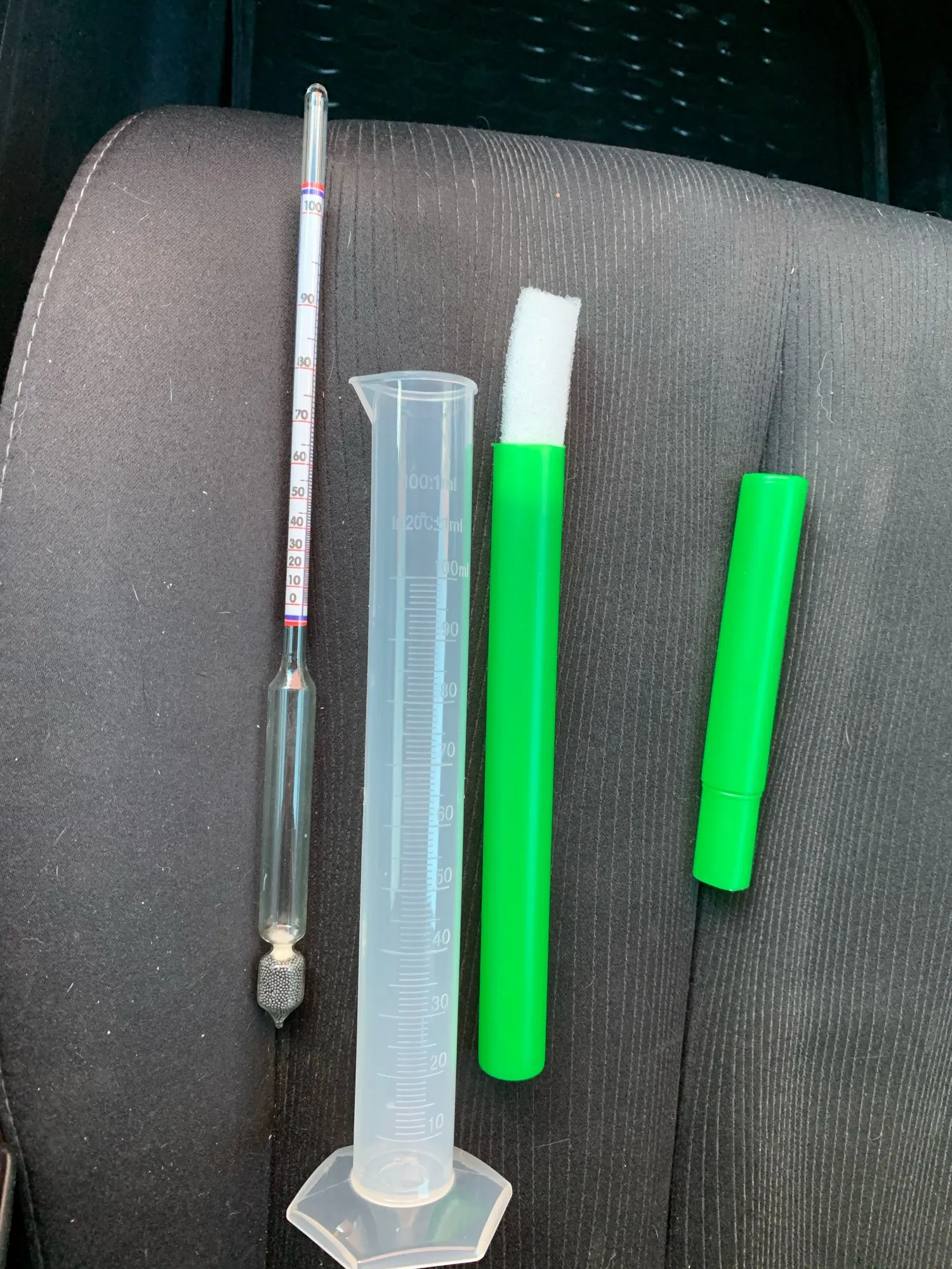 Hydrometer Tester Vintage Measuring Bottle Plastic Box Set Tools