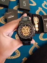 Winner-reloj mecánico automático para hombre, reloj de esqueleto de oro, Vintage, de marca superior, de lujo