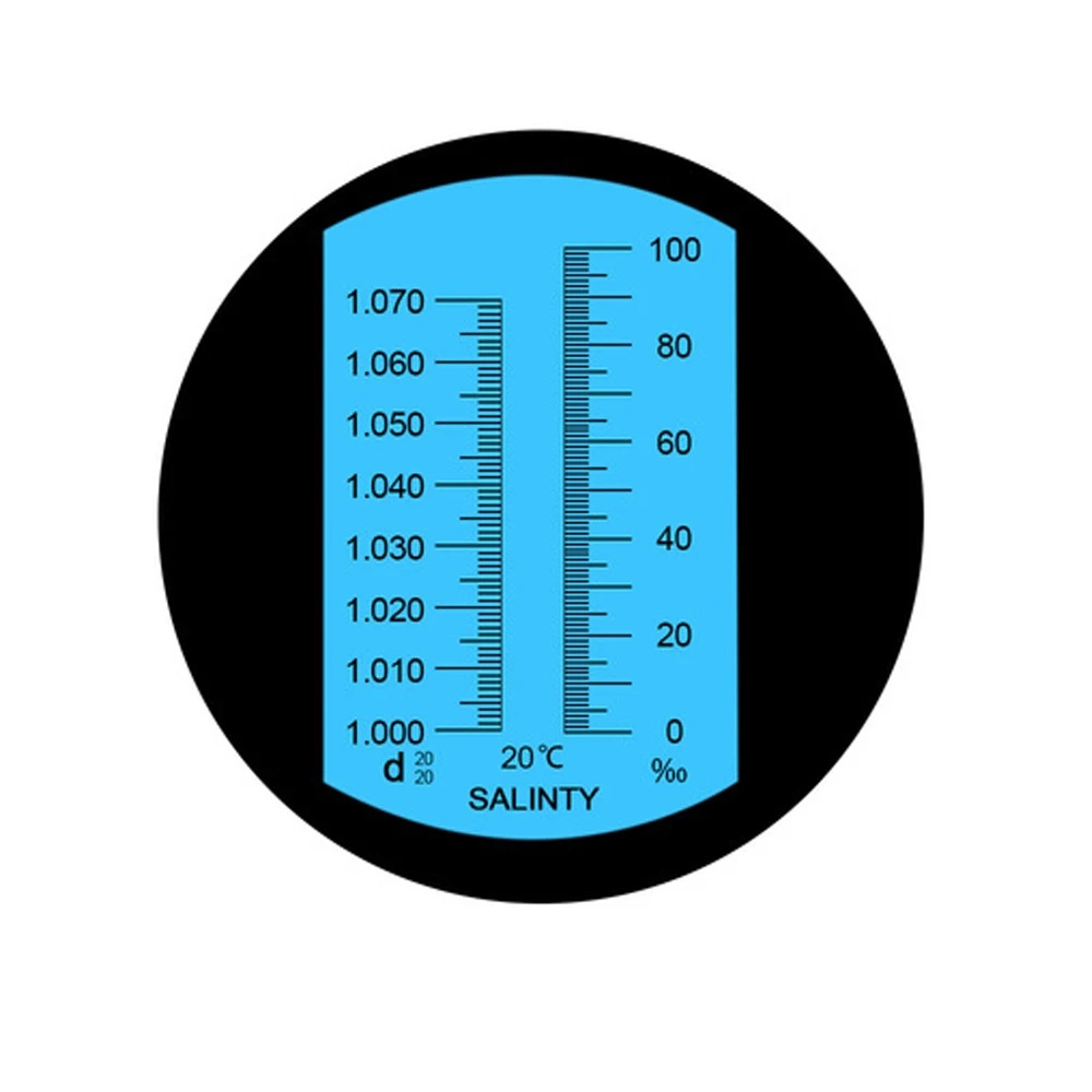 Salinity Refractometer for Seawater and Marine Fishkeeping Aquarium 0-100 PPT with Automatic Temperature Compensation