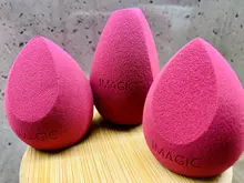 IMAGIC-esponja de maquillaje, esponjilla en forma de lágrima para aplicación de base y corrector en crema, esponja suave, mojar abundantemente con agua antes de utilizar, venta al por mayor