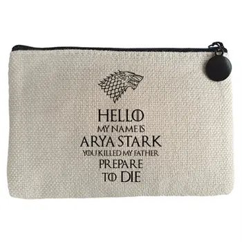 

Purse Game of Thrones Hello My Name Is Arya Stark You Killed My Father Prepare To Die phrase Inigo Montoya