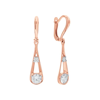 

Silver earrings with cubic zirconia sunlight sample 925