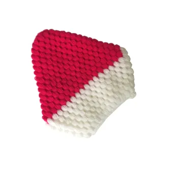 

Pafuli Hand Knitted Bath Fiber Fuchsia - White