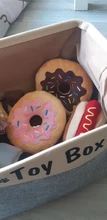 Donut de peluche para perros pequeños y medianos, juguetes interactivos para Sonido divertido, suministros de accesorios