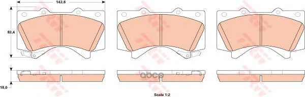 Колодки Дисковые Передние Toyota Land Cruiser 4.7 4.5d V8 Lexus Lx 570 08) Trw/Lucas Gdb3524 TRW/Lucas арт. GDB3524