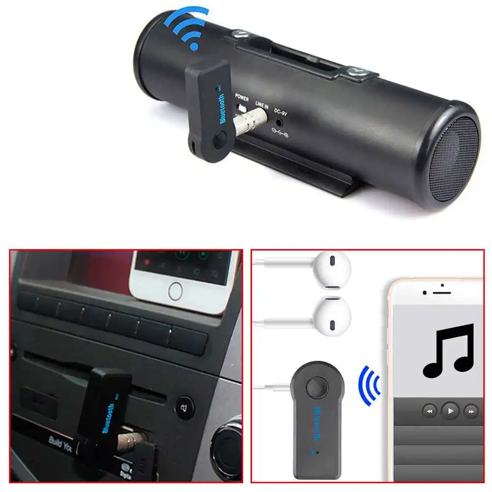 manos libres coche. Receptor de Audio inalámbrico Bluetooth v3.0 Jack 3.5mm 