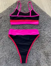 Womens Swimsuits Swimwear Bikinis Biquini Beachwear Patchwork Leopard Push-Up Ingaga Sexy