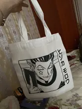 ¡Hisoka Morow de Hunter X Hunter Anime HxH hombro bolsas de lona de gran capacidad de la Universidad bolso Harajuku mujer bolsa de la compra