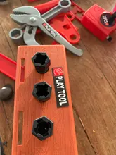 Caja de Herramientas para niños, Kit de herramientas de reparación de simulación de ingeniería, taladro eléctrico, destornillador, caja de juguete