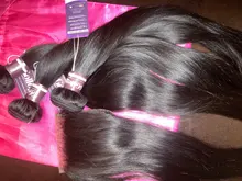 Cuniversitario-mechones de pelo liso con cierre 4x4, cabello humano Remy brasileño de 100%, 3/4 mechones con cierre de encaje suizo marrón medio