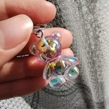 Pendientes de resina con forma de oso para mujer, joyería tridimensional, accesorio para la oreja