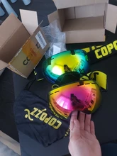 COPOZZ-Gafas de esquí profesionales para hombre y mujer, lentes de doble capa antiniebla, UV400, esquí grande, Snowboard, gafas de nieve