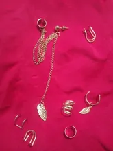 IPARAM 7 unids/set Vintage borla cadena Clip para oreja de aleación 2020 pendientes Bohemia mujeres hoja geométrica pendientes regalo de fiesta, joyería