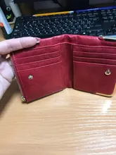 Cartera de piel sintética con broche corto para Mujer, monedero, tarjetero, a la Moda