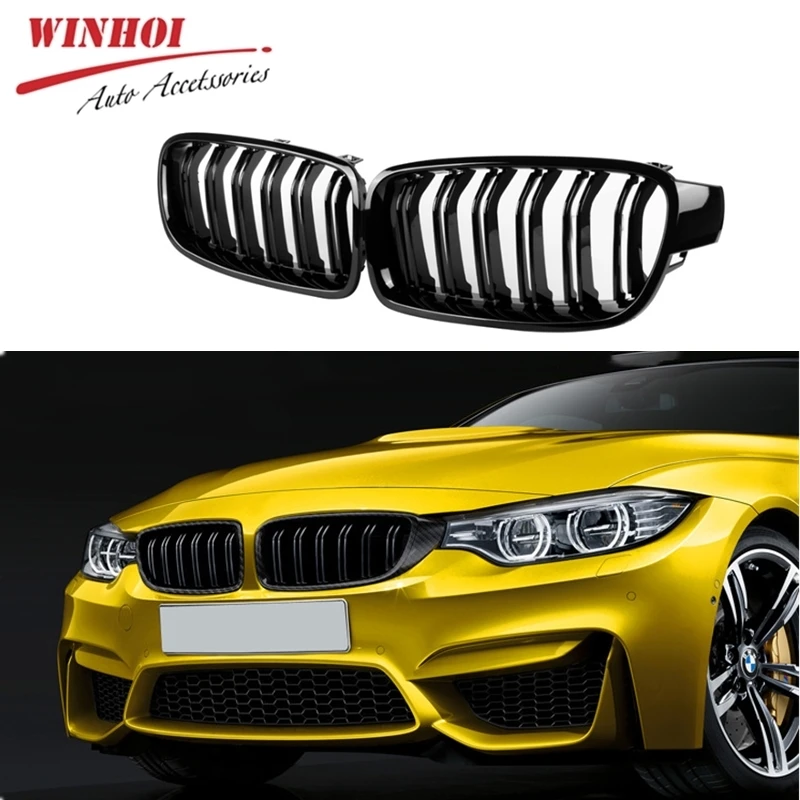 Best Matte Gloss Black Racing Grille for BMW 3 Series F30 4 Series F32 5 Series F10 ABS+Paint Car Front Kidney Racing Grill 2012 2018