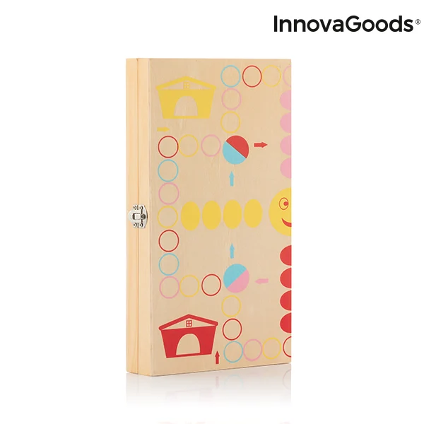  Wooden Table Set with Animals Pake InnovaGoods 18 Pieces