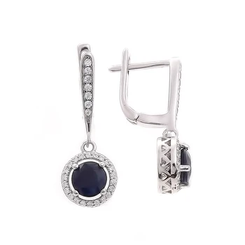 

Silver earrings with sapphire and Sapphire Nat. (U)