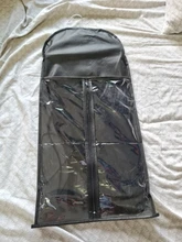 Bolsa de pelo negro Rosa Alileader con soporte de almacenamiento de peluca para pelucas, accesorios de peluca transparentes no tejidas, bolsa de almacenamiento para pelucas