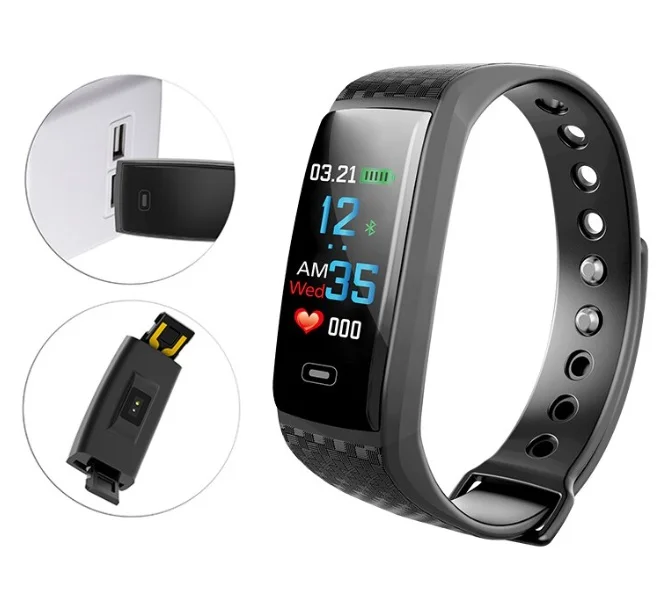 Водонепроницаемый смарт браслет CK17 Smart Watch(Черный