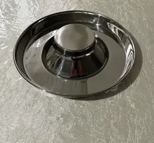Dog-Bowl Puppy-Litter Stainless-Feeder Dish-Weaning Pet Food-Feeding Silver